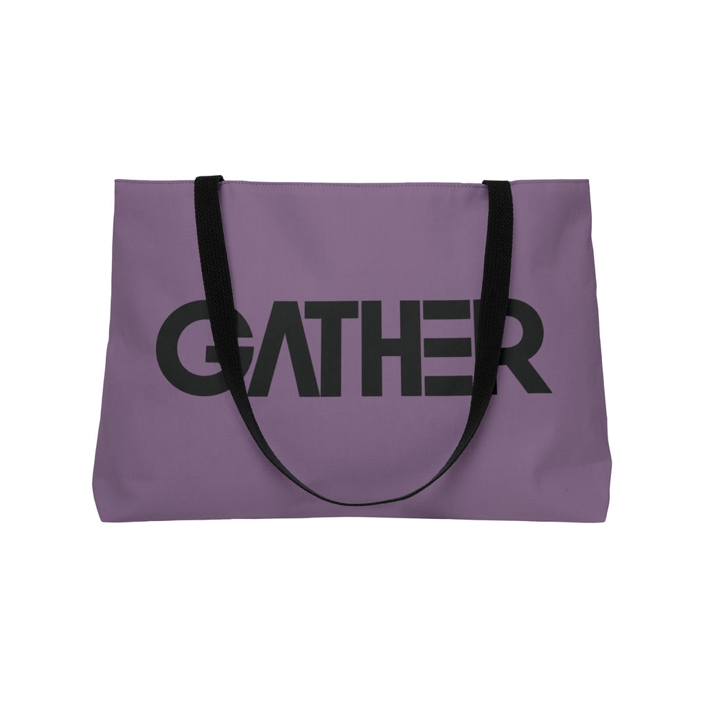 Plum Canvas Tote Bag, Weekender Tote with Bold Typography, Aesthetic Everyday Bag, Oversized Shoulder Tote