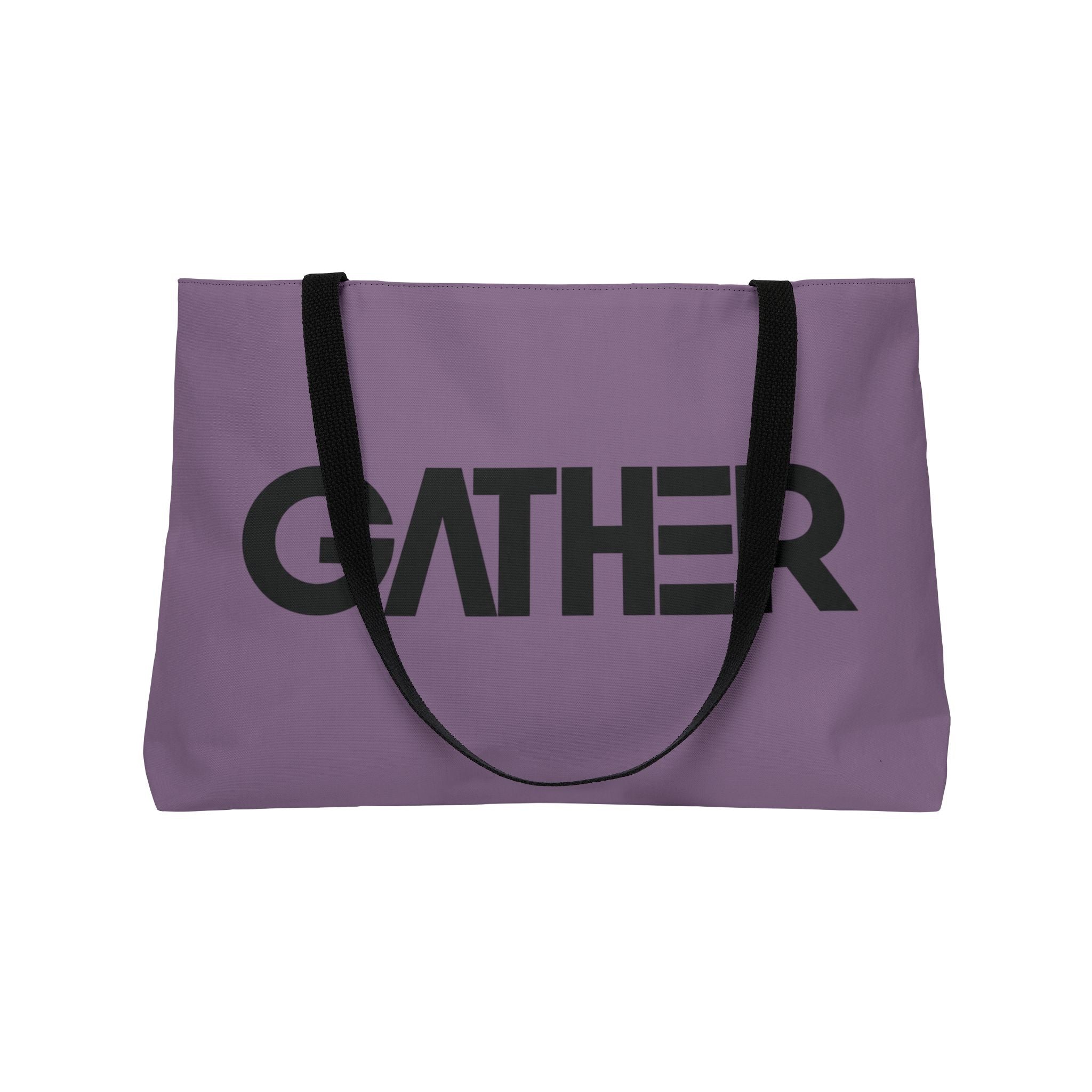 Plum Canvas Tote Bag, Weekender Tote with Bold Typography, Aesthetic Everyday Bag, Oversized Shoulder Tote